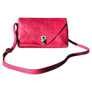 Joy Susan Claudia Keyhole Turnlock Envelope Crossbody Shoulder Bag Red